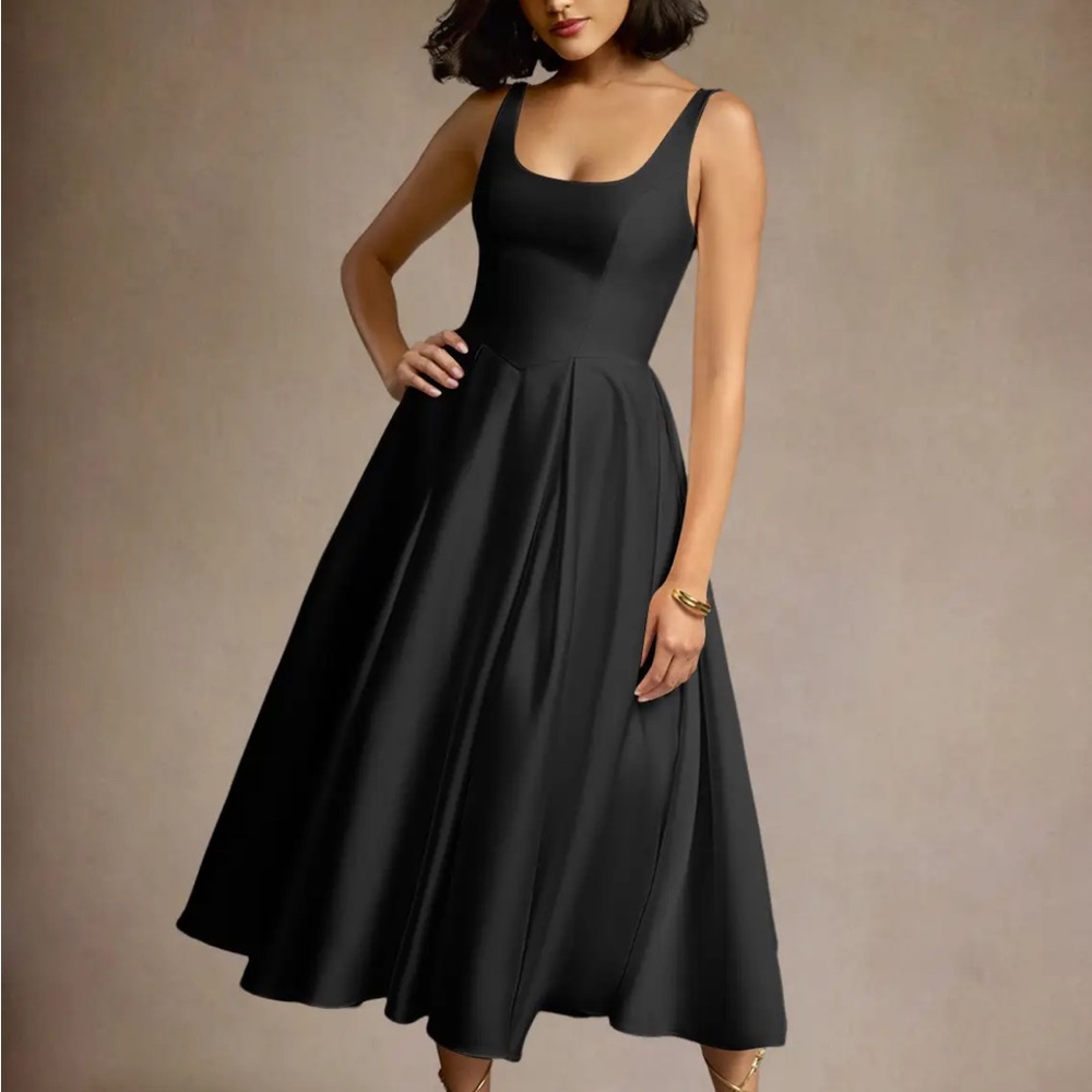 Azazie Olivia Midi Tea Length Gown